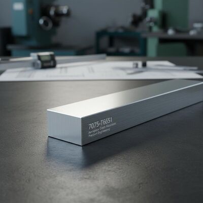 7075-T651 Barre d'aluminium de haute résistance de qualité aérospatiale pour l'ingénierie de précision