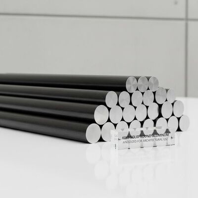 6063 Barre d'aluminium solide ronde anodisée pour usage architectural avec une tolérance de ± 0,1 mm