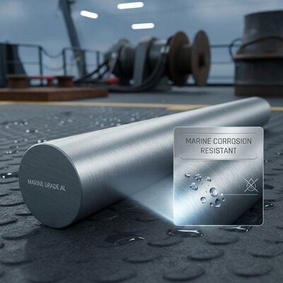 6101-T6 Barre d'aluminium ronde 55% IACS Alliage à haute résistance pour conducteur électrique pour les applications de barres de bus de sous-station